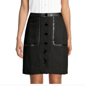 Karl Lagerfeld tweed button up skirt